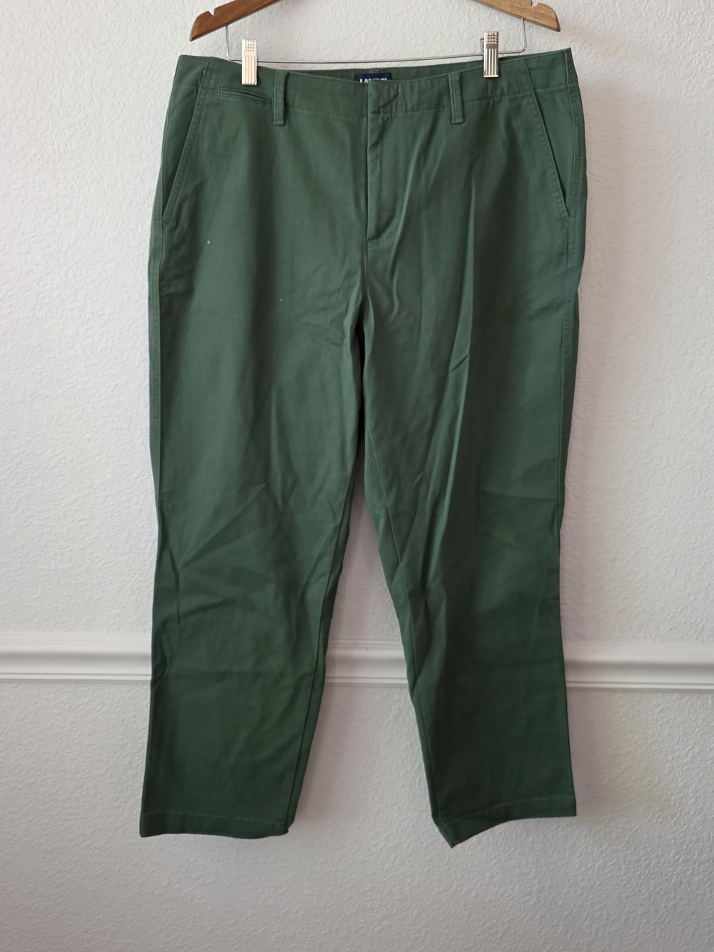 Land's End Women's Mid Rise Classic Straight Leg Chino Ankle Pants